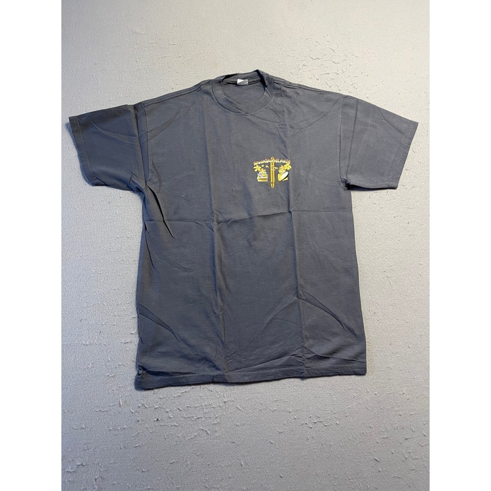 Hawaiian Islands T Shirt 100% Cotton Gray Medium Mens